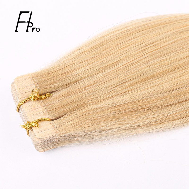 Premium Virgin Hair 613# Tape Hair Extensions Straight 18 inches